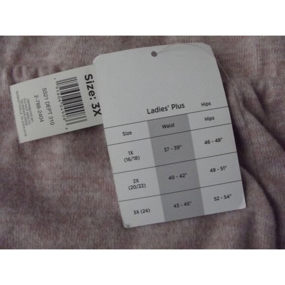 Bobbie Brooks Pants Womens 3X Jogger Pink heather High Rise cozy knit sweatpants - Picture 12 of 14